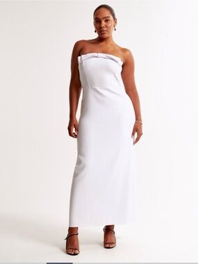 the a&f camille strapless godet midi dress Abercrombie & Fitch Abercrombie & Fitch The A&F